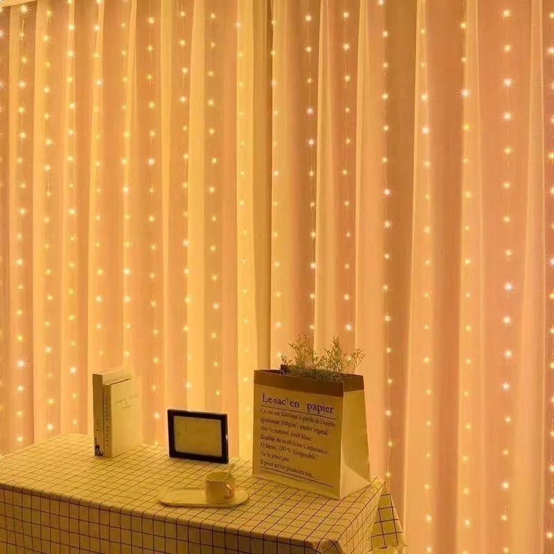 Christmas LED Curtain Fairy Lights with Remote Control