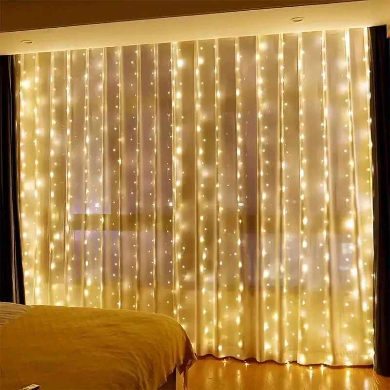 USB LED Curtain Fairy Lights And Garland Lights Christmas Decoration with Remote Control