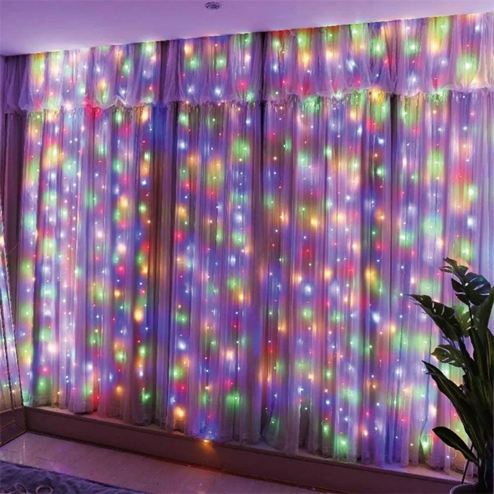 USB LED Curtain Fairy Lights Decoration for Home Bedroom with Remote Control