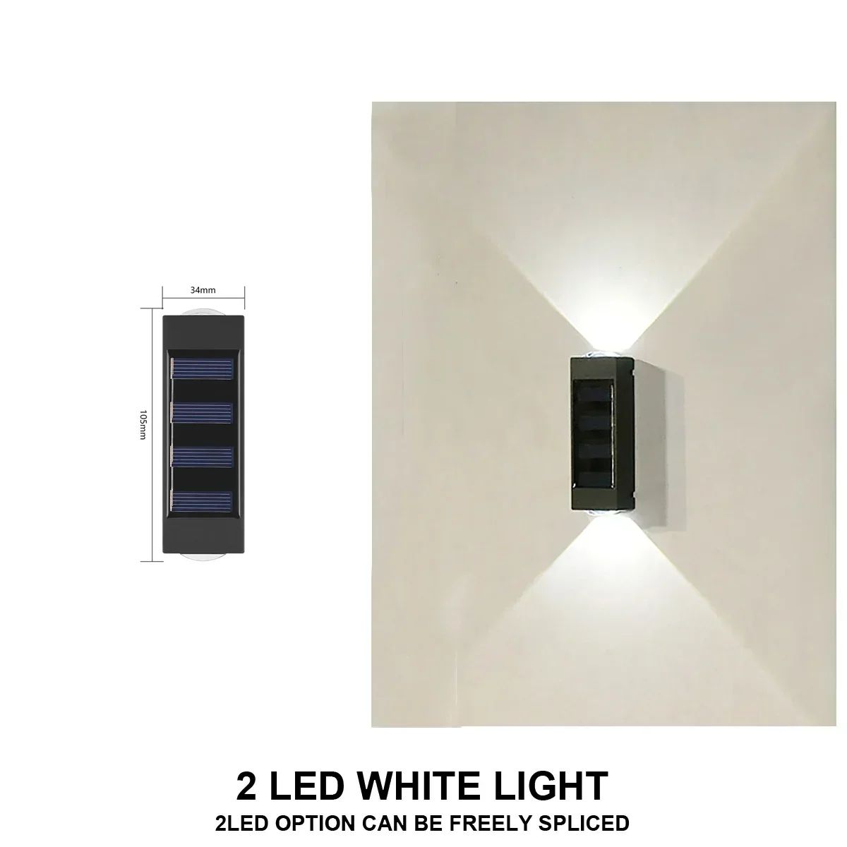 Solar LED Up and Down Outdoor Wall Lights