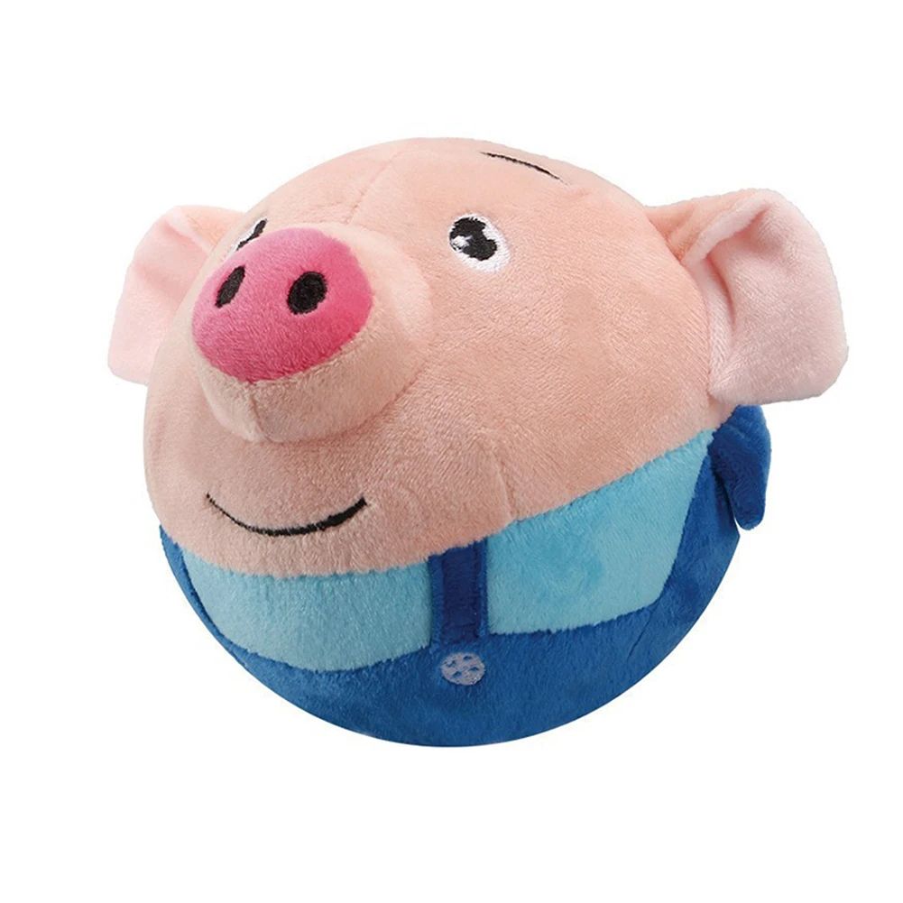 Plush Automatic Bouncing Interactive Squeaky Toy for Dogs