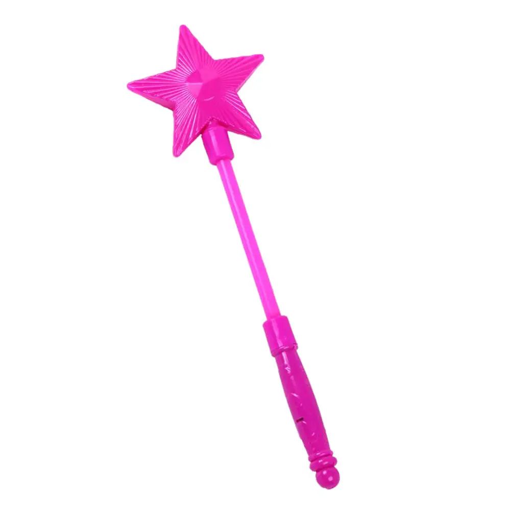 Pink LED Light Up Princess Star Magic Wand