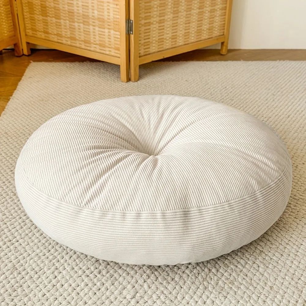 Thick Round Meditation Yoga Cushion with Bohemian Design