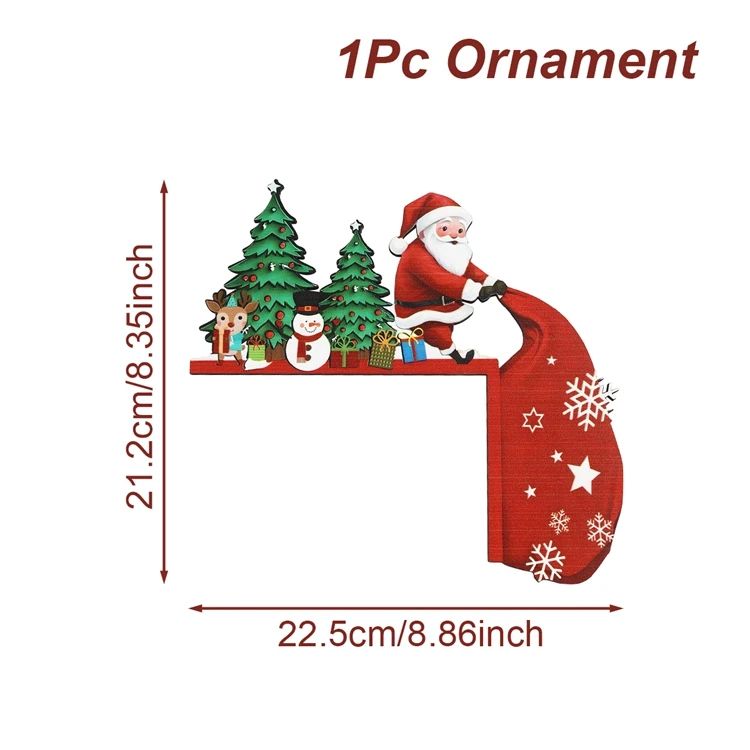 Merry Christmas Wooden Door Frame Hanging Ornament
