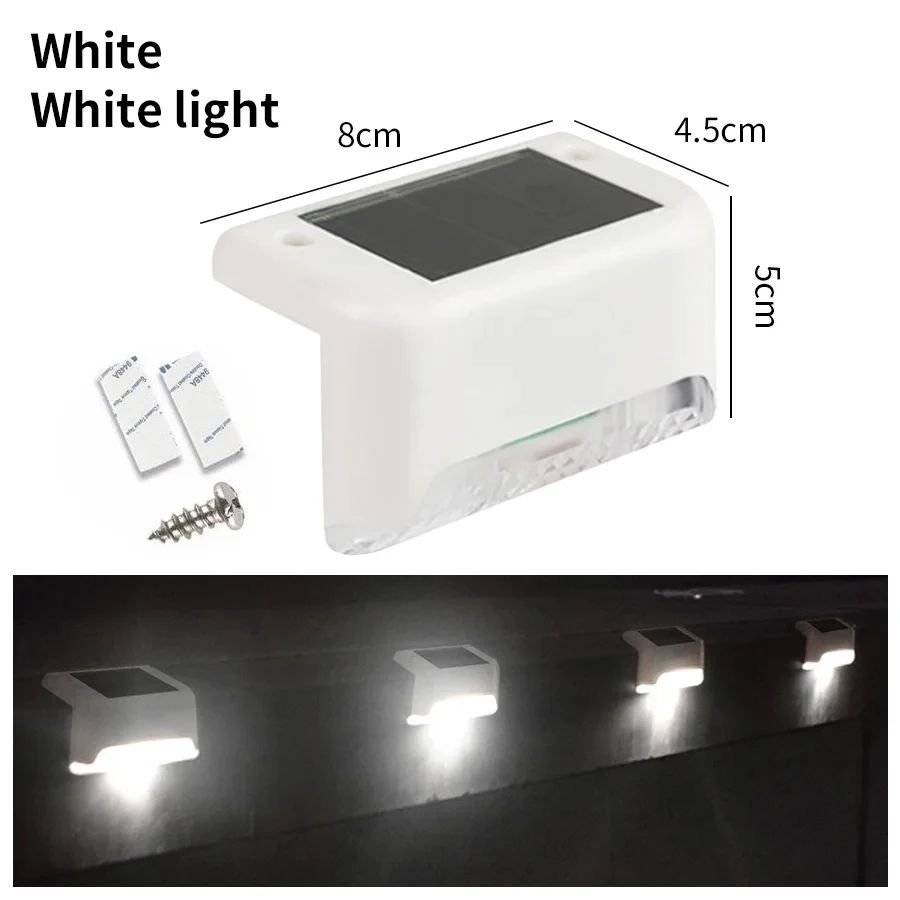 Solar LED Step Lights Waterproof RGB Outdoor Deck and Fence Lamps