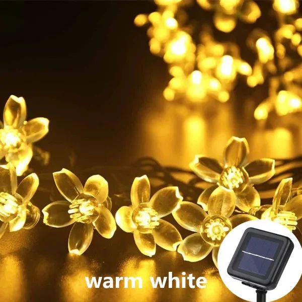 Solar Bee String Lights 100 LED Waterproof Outdoor Fairy Garland