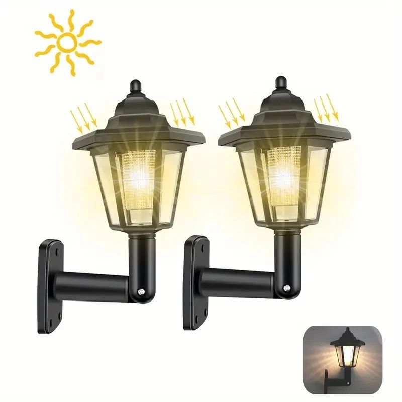 Solar Outdoor Wall Lights for Garden Balcony and Terrace