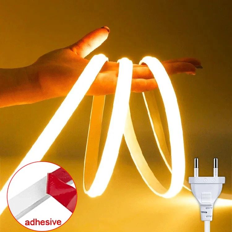 High Brightness COB LED Strip Light Flexible Ribbon for Home Lighting