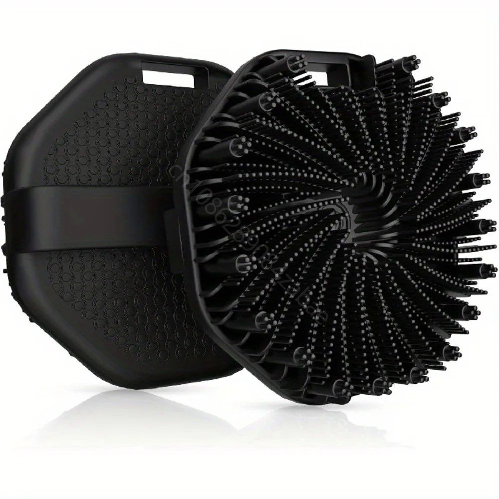 DeepCare Silicone Back Scrub Brush – Soft Exfoliating Shower Massager with Handle