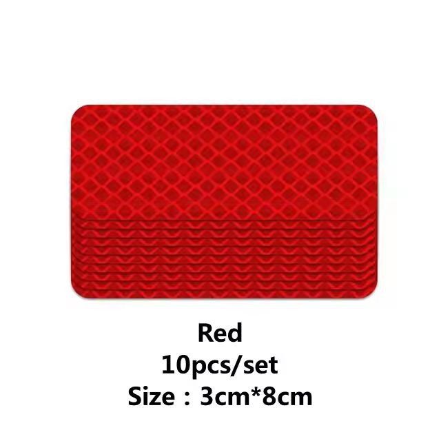 ReflectSafe 10-Pack Car Bumper Reflective Warning Strip Tape - High-Visibility Reflector Stickers for Vehicle Safety