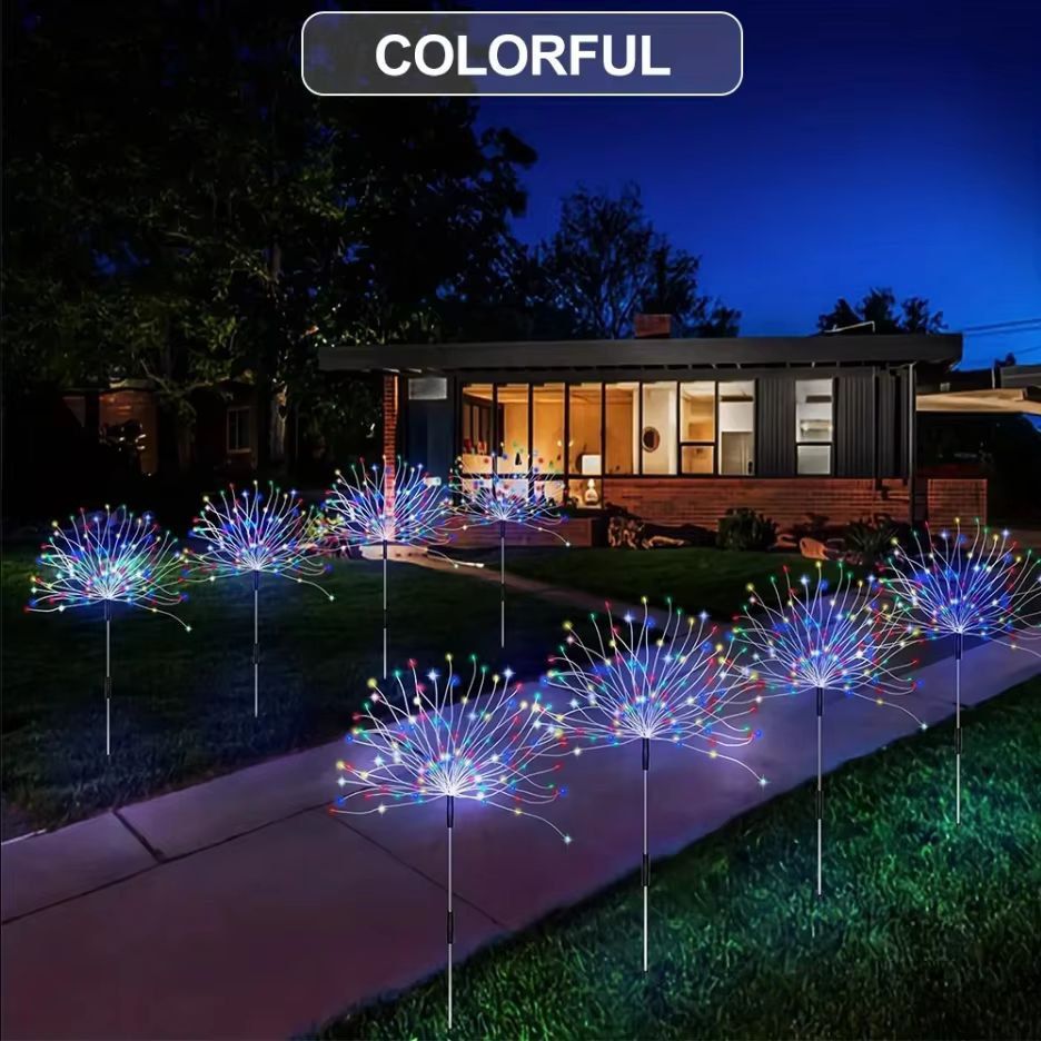 Radiant Dandelion Solar Garden Globe – 8-Mode Outdoor LED Landscape Light