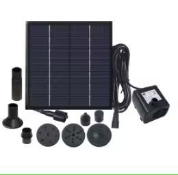 GardenSolar FlowMaster Solar Fountain Kit – Solar Panel Pump with 6 Nozzles for Pond & Bird-Bath Decor