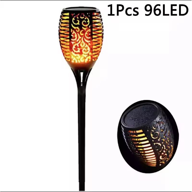 Solar Flame 96-LED Outdoor Torch Lights (Solar Flickering Torch Pathway Yard)