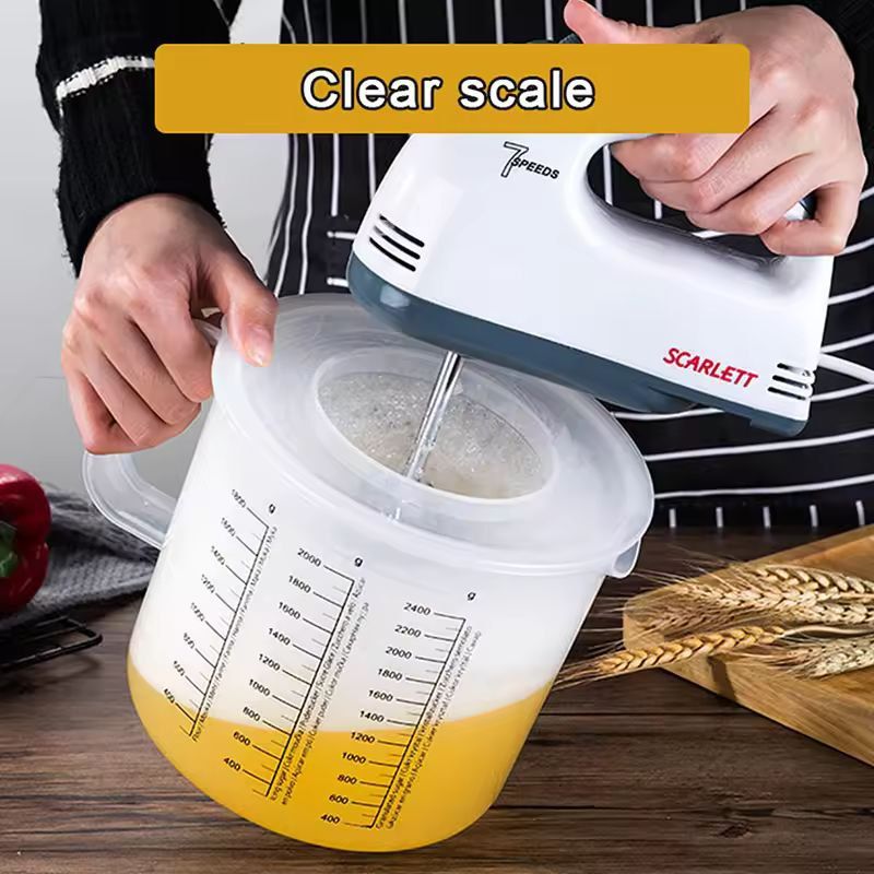 Large-Capacity 2.5 L Baking & Mixing Bowl with Built-In Measuring Scale