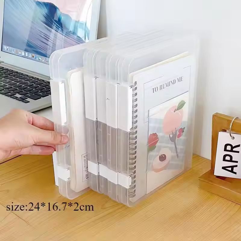 Clear A4 Document Storage Box – Transparent File Case for Office & Home