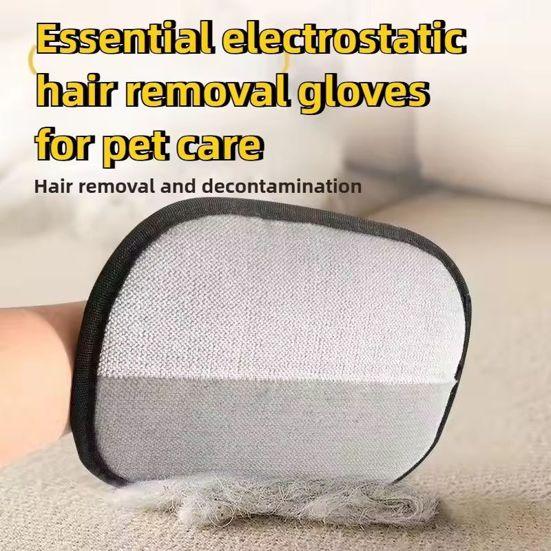 Pet-Ease Reusable Pet Hair Removal Glove, Static Fur Brush & Hair Remover for Dogs & Cats