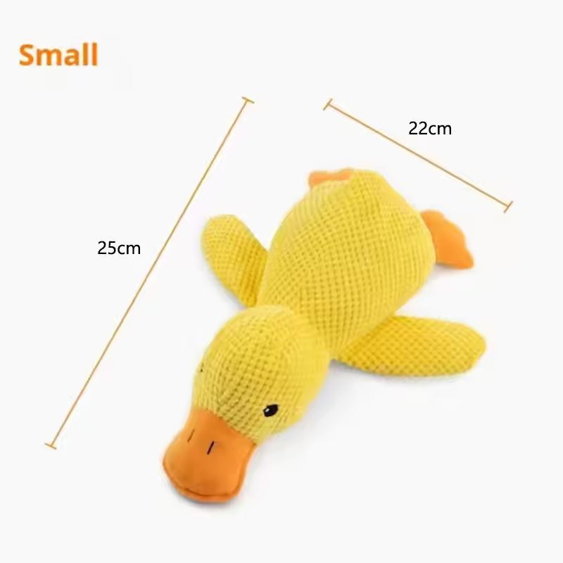 Durable Duck Chew-Resistant Squeaky Plush Toy for Dogs