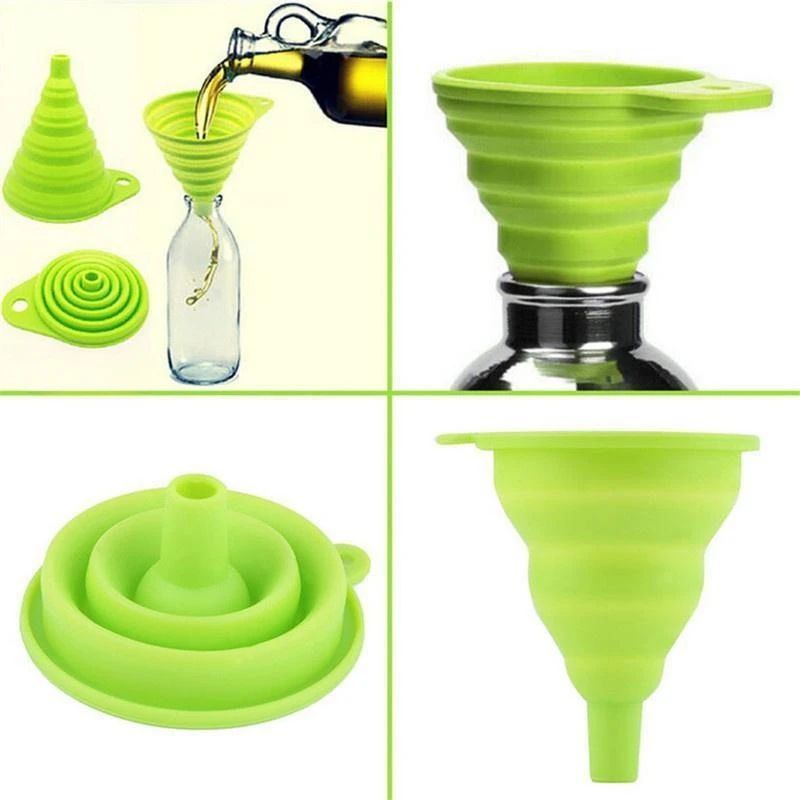 Practical Foldable Silicone Funnel – Compact Collapsible Kit | Inspire ...