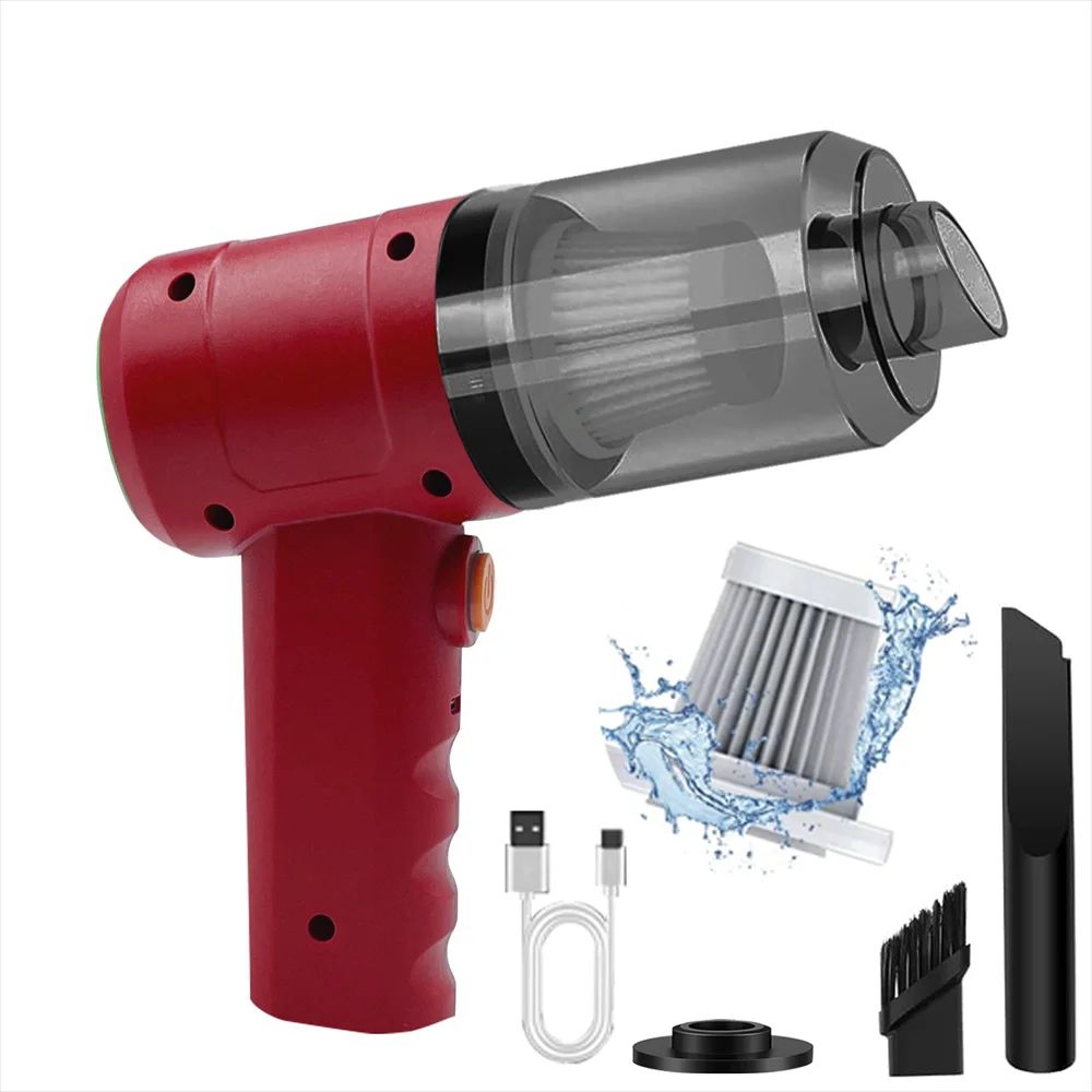 Cordless High-Power Mini Vacuum & Air Duster – 15000Pa Portable Car & Home Cleaner