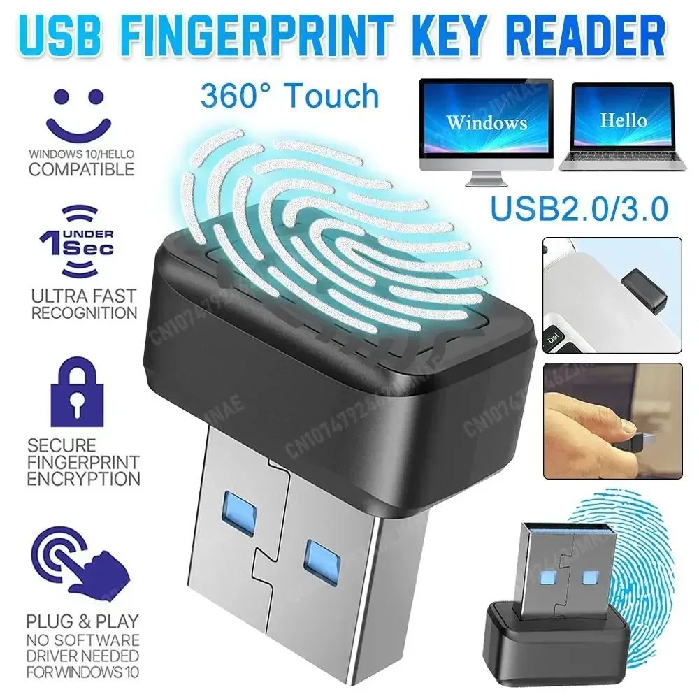 Windows Hello Usb USB Fingerprint Scanner for Windows Hello Secure Login Key | Inspire Uplift