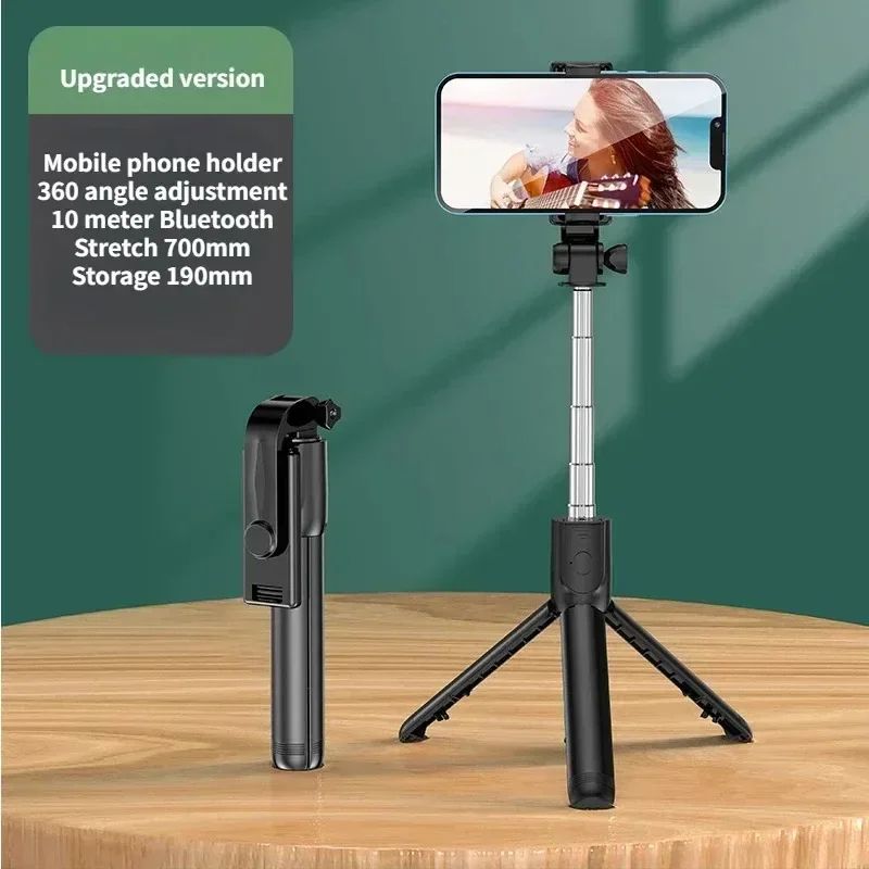SmartGlow Wireless Bluetooth Selfie Stick Tripod with LED Light & Remote