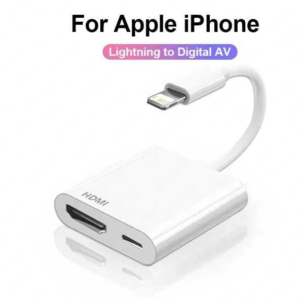 2-in-1 Fast Charging Lightning to HDMI OTG Adapter with Card Reader (1080P)