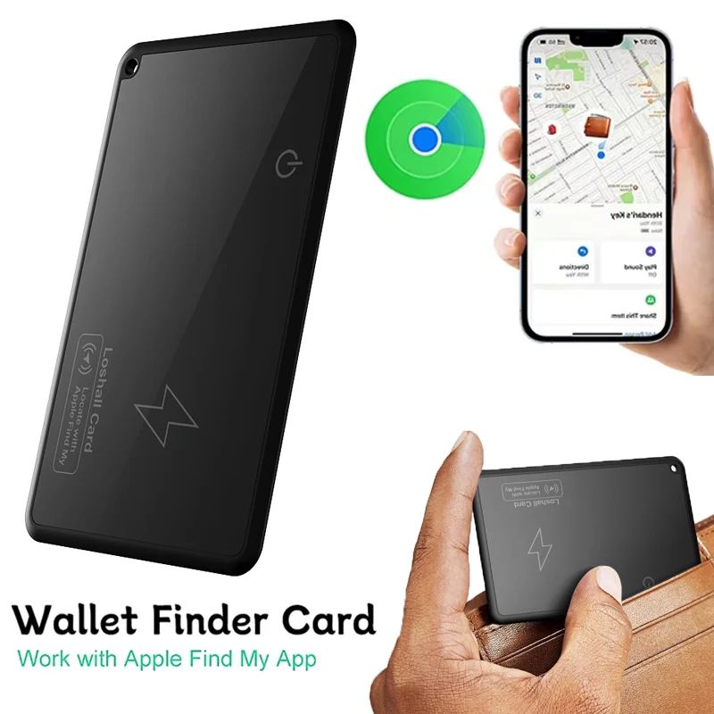 Ultra-Thin Apple Find My Tracker Card – Waterproof, Wireless Charging Wallet Locator