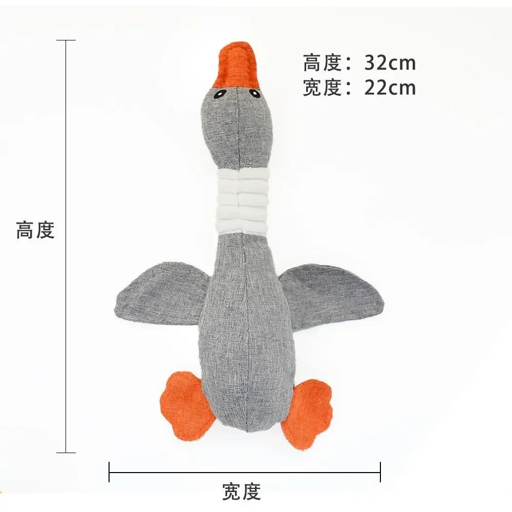 Wild Goose Squeaky Dog & Cat Chew Toy – Bite-Resistant Teeth Cleaning Interactive Pet Toy