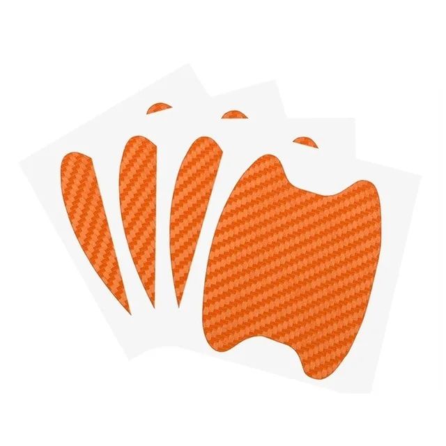 Carbon Fiber Car Door Handle Scratch Protector – 4-Piece Car Door Protection Film for Exterior Styling & Paint Defense