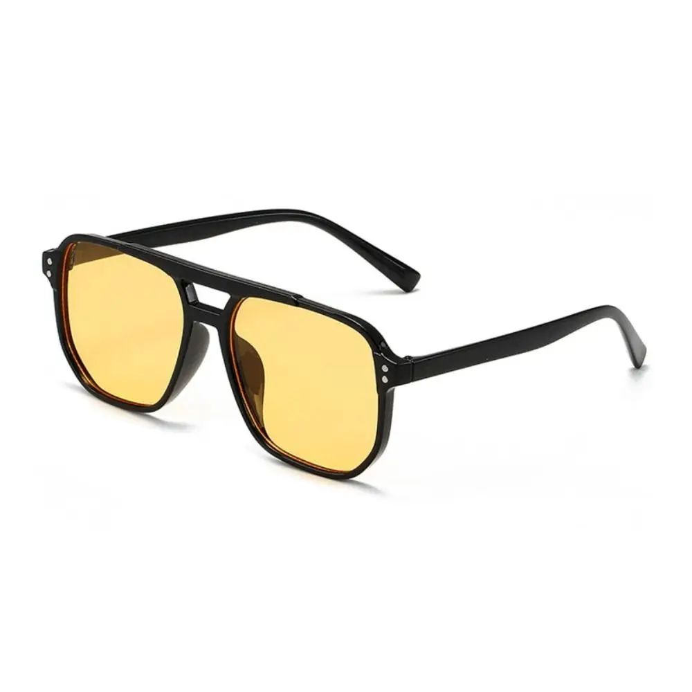 UV400 Square Frame Sunglasses – Retro Punk Black Shades for Men & Women