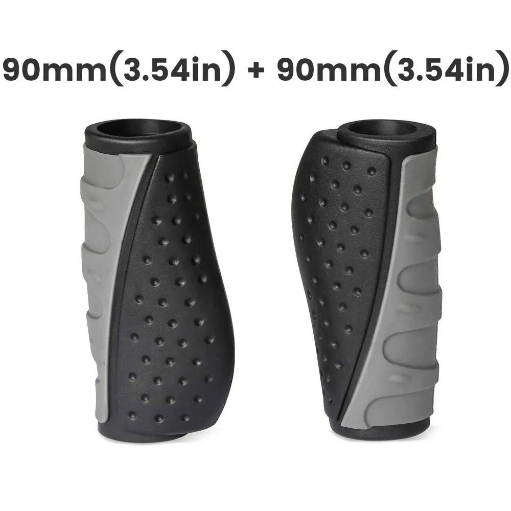 Ergonomic Anti-Slip Rubber Mountain Bike Grips - Short/Long MTB Handle Grips for Comfort & Control