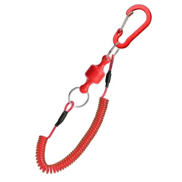 Magnetic Fishing Lanyard Quick-Release Anti-Lost Steel Wire Tool Tether (1.5m Stretch)