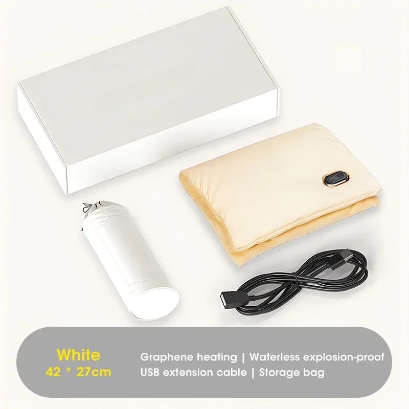 Graphene USB Heating Pad Mat – Fast-Heating Portable Warming Pad for Belly, Hands & Body Comfort