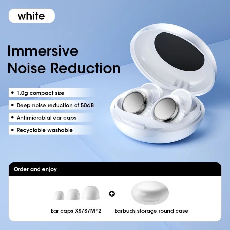 SleepShield Reusable Silicone Ear Plugs for Sleeping - Soft Noise Cancelling Earplugs for Snoring, Study & Travel