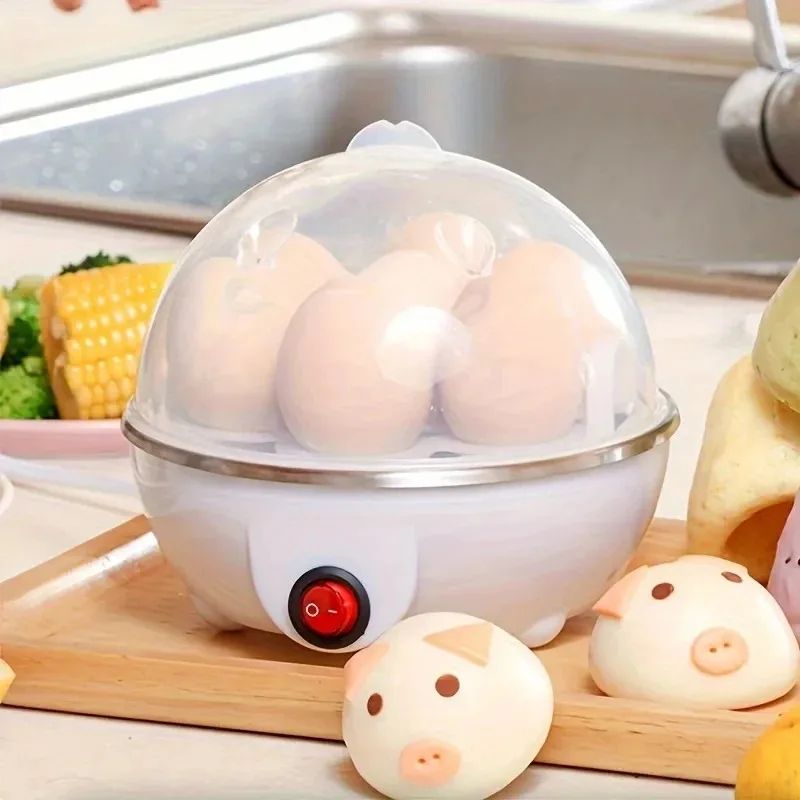 7-Egg Electric Egg Cooker with Auto Shut-Off – Multi-Function Egg Steamer & Automatic Egg Boiler