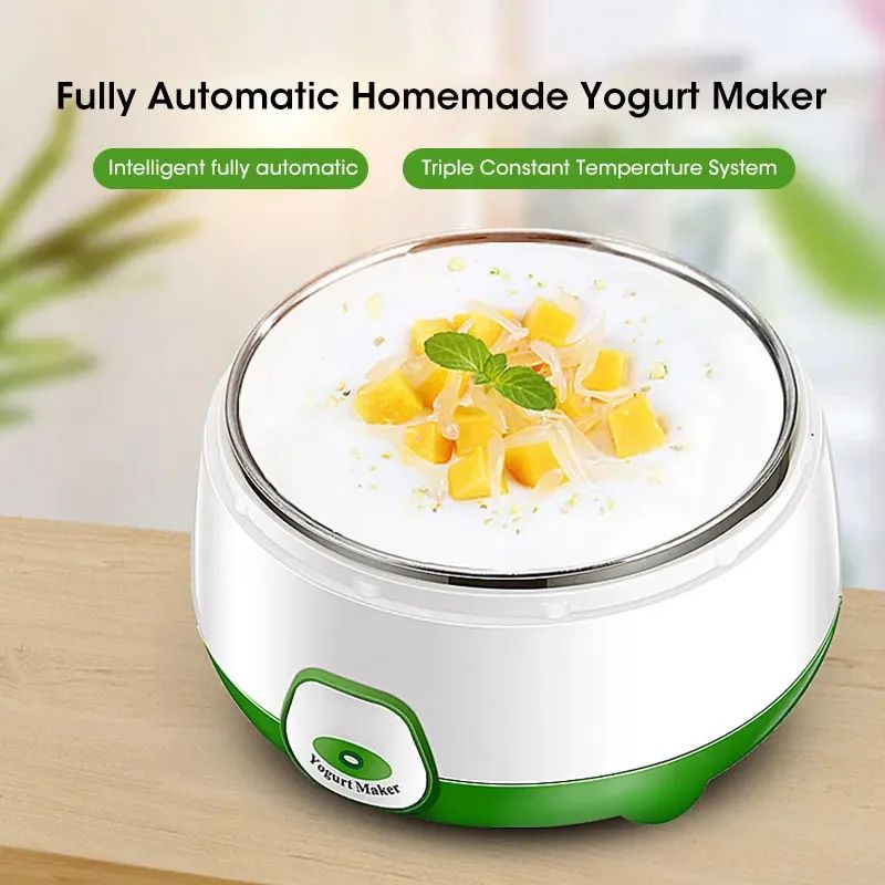 1L Automatic Yogurt Maker Machine for Homemade Yogurt, Natto & Rice Wine (220V)