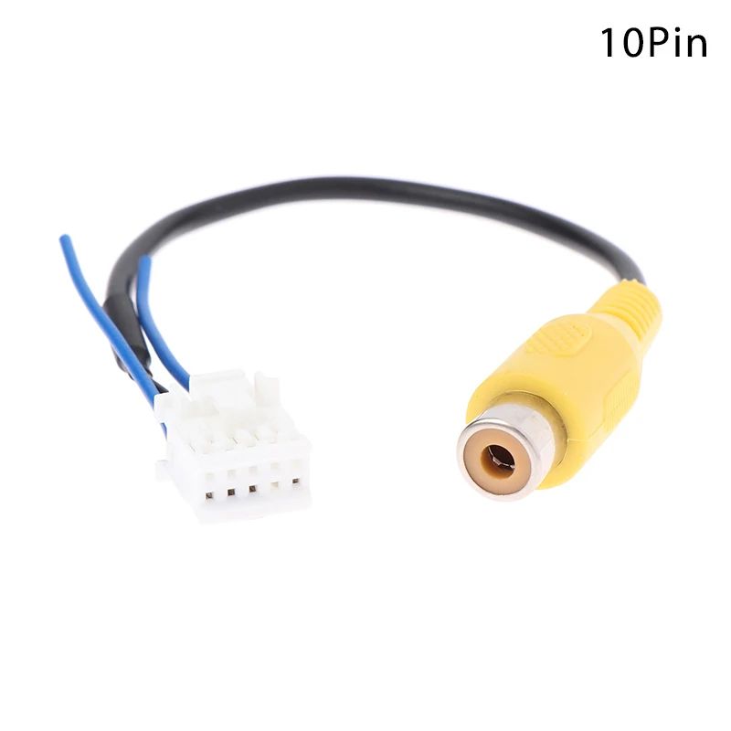 Universal 10-Pin Backup Camera RCA Adapter Cable for Android Car Stereo Radios