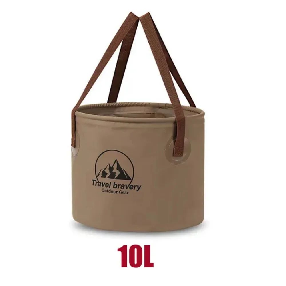 Collapsible 10L/20L Camping Bucket - Portable Travel Bucket for Fishing, Washing & Outdoor Storage