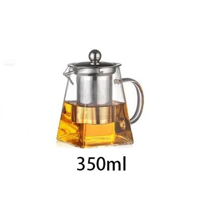 Premium Borosilicate Glass Teapot with Infuser – Heat-Resistant Clear Brew Pot (350/550/750 ML)