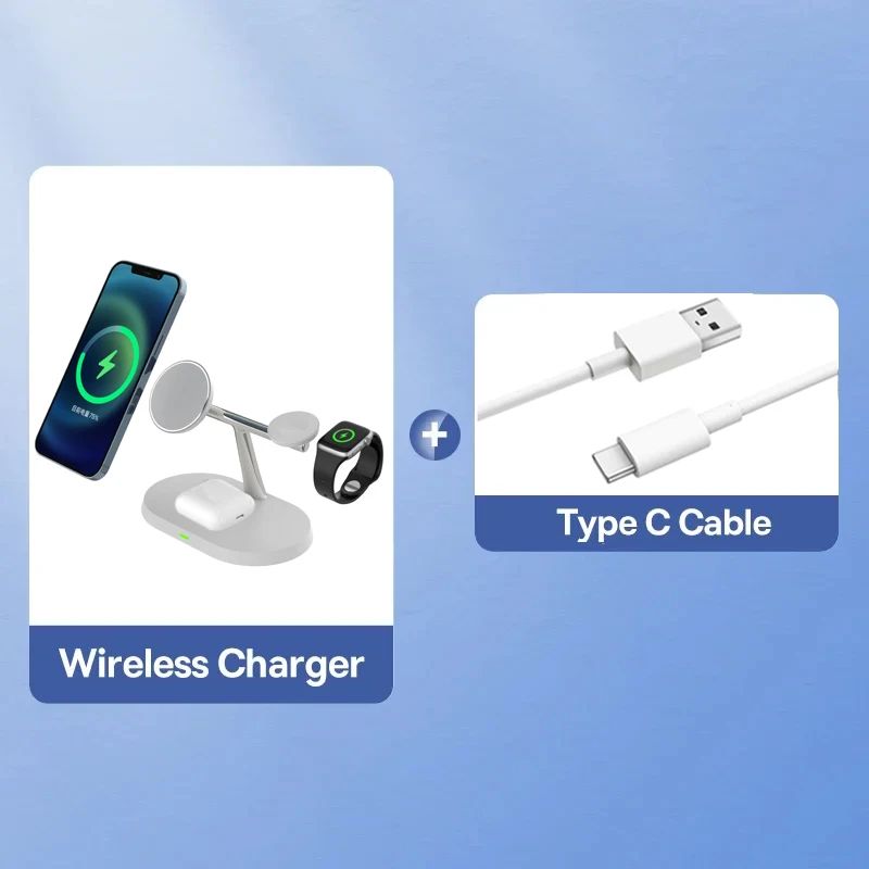 Baseus Qi2 3-in-1 Magnetic Wireless Charging Station Stand (15W) with Cooling