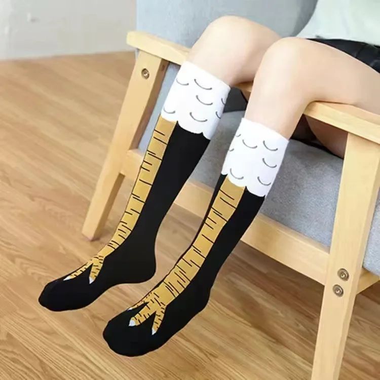 Chicken Paw Funny Over Knee Stockings – Thin Stretch Thigh High Socks for Cozy-Cute Style