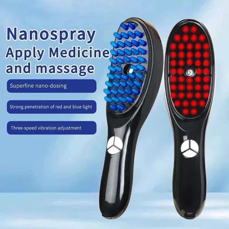 Led Comb Red & Blue LED Scalp Massage Comb with Vibration for Thicker | Inspire ...