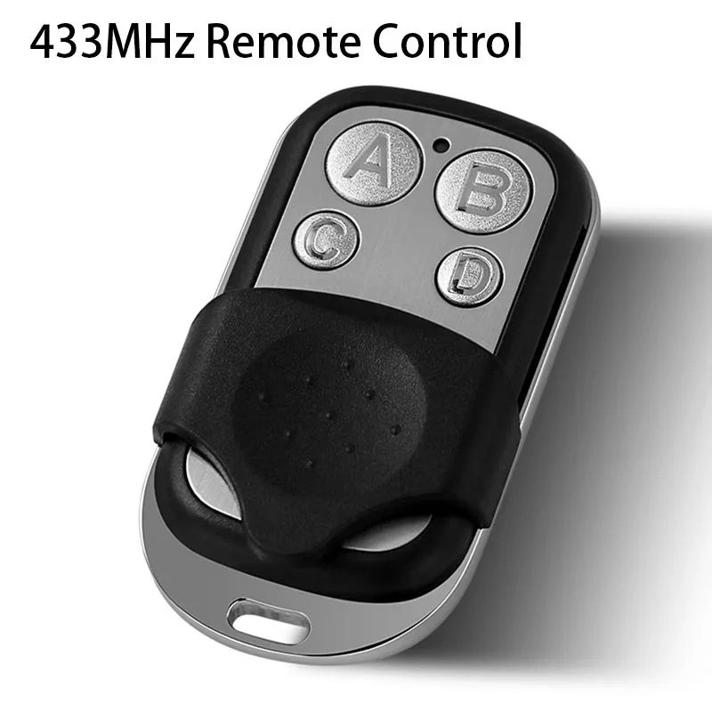 433MHz Remote Control Duplicator 4-Button Metal Key Fob for Garage Doors & Gates