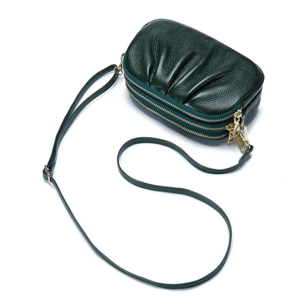Genuine Leather Handbag for Women, Large Capacity Shoulder & Crossbody Cowhide Bag