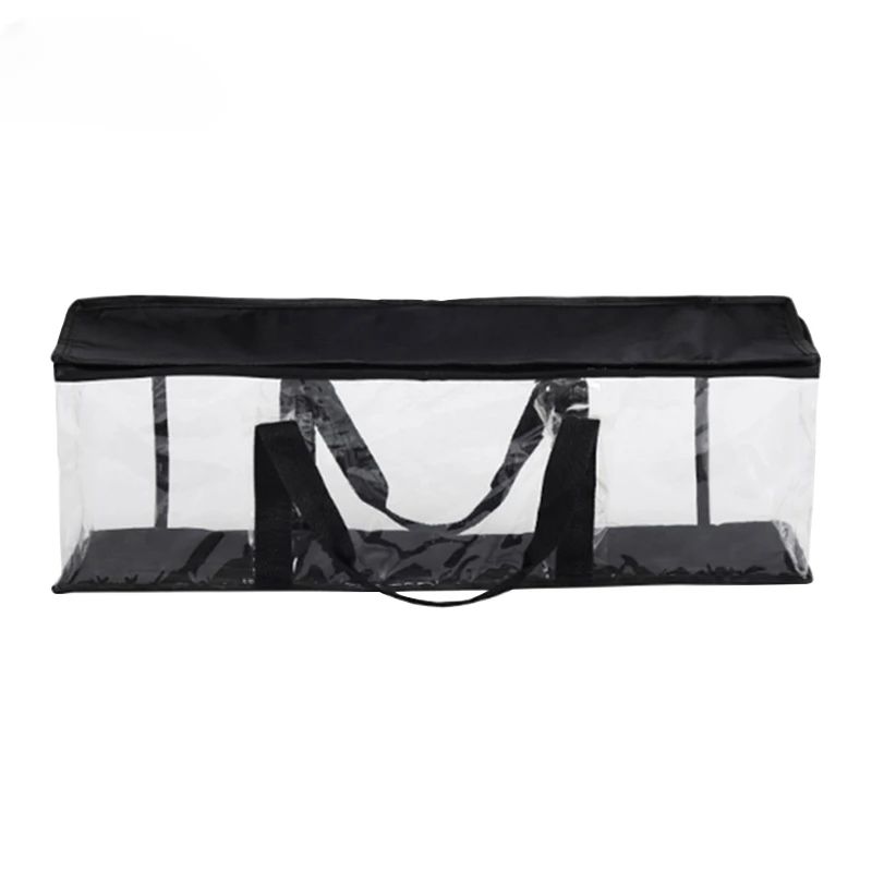 Large Clear Zipper Storage Bag for DVDs, CDs & Comics - Portable Transparent Collection Organizer