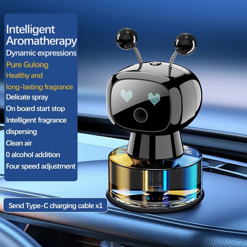 Smart Rechargeable Car Air Freshener Diffuser - Intelligent Aroma with Adjustable Scent