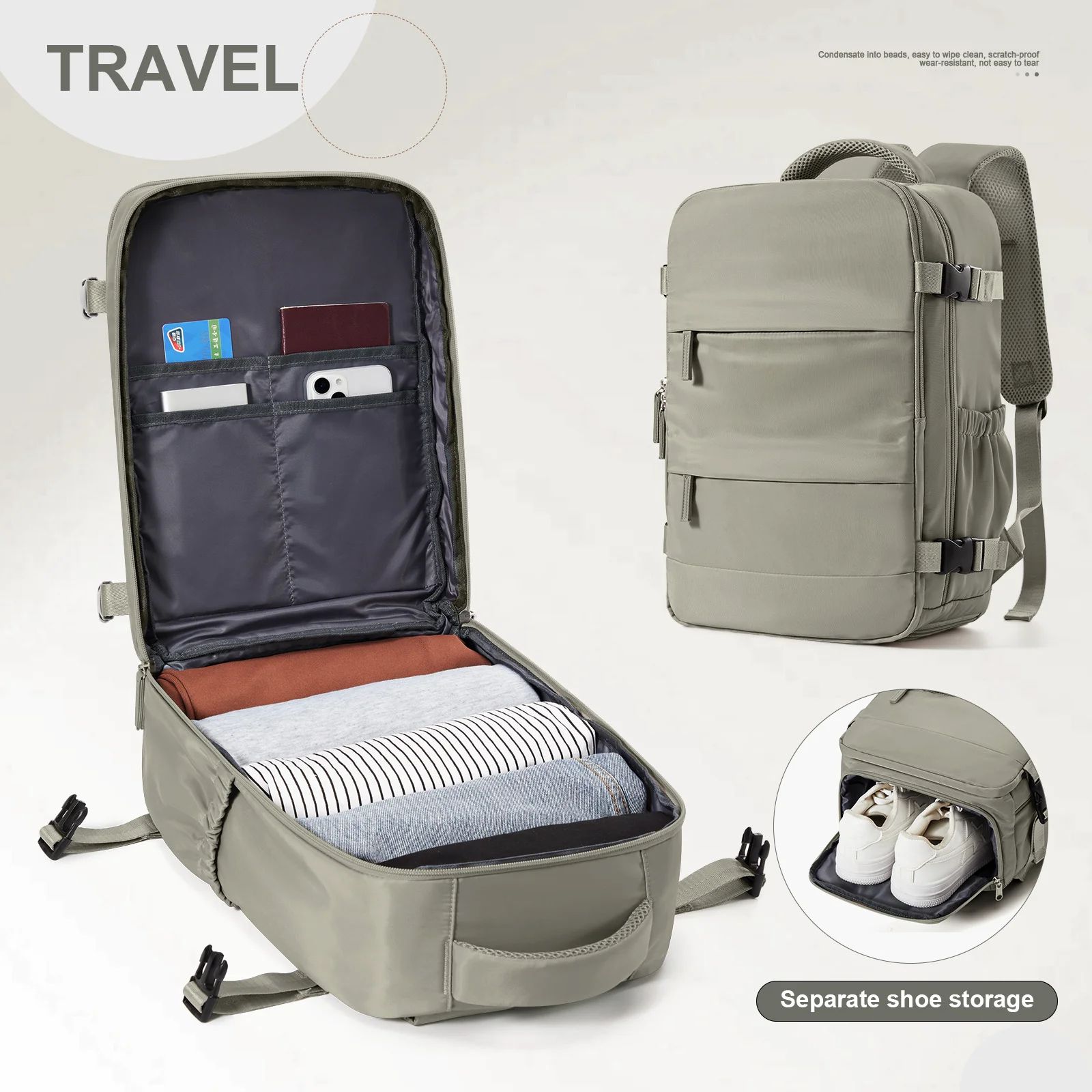 Ryanair-Ready Cabin Backpack - Premium 15.7 x 7.9 x 9.8 in Travel & Carry On Backpack
