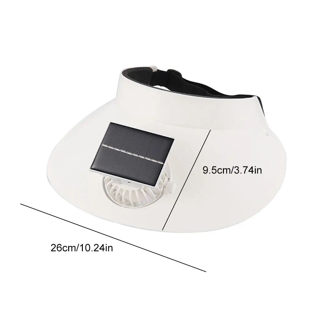 Premium Solar-Powered Cooling Fan Sun Visor Hat – USB Rechargeable Outdoor Cooling Hat for Camping, Fishing & Travel
