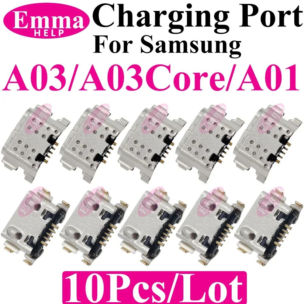 Original Samsung Galaxy A-Series Charging Port Connector (Pack of 10) - Premium USB Charger Pin Replacement