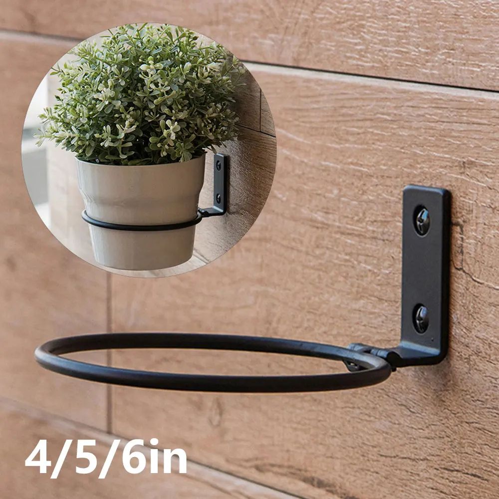 Wall Mounted Plant Holder Ring Metal Planter Hanger Bracket for Pots